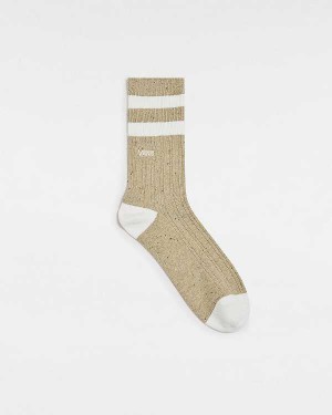 Beige Vans Classic Crew (1 Pair) Unisex Socks | VN0437156