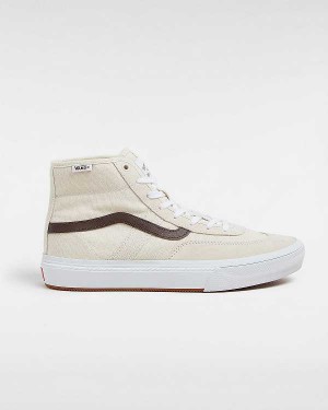 Beige Vans Crockett High Men Skate Shoes | VN5108462