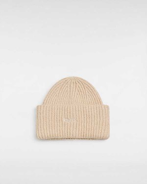 Beige Vans Densmore Wide Cuff Unisex Beanie | VN3064815