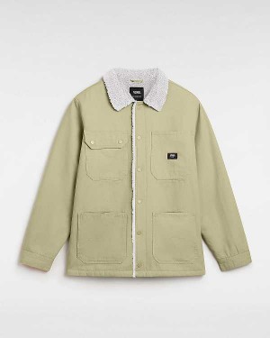 Beige Vans Drill Chore Coat Men Jacket | VN0617548