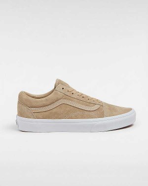 Beige Vans Old Skool Pig Suede Men Sneakers | VN2871059