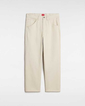 Beige Vans Skate Check Men Pants | VN8039145