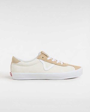 Beige Vans Sport Low Suede Men Sneakers | VN9082713