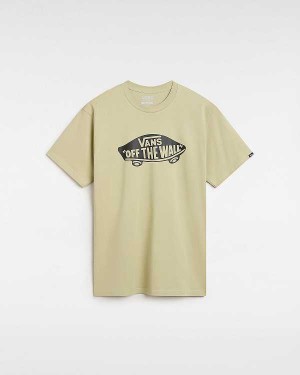 Beige Vans Style 76 Men T Shirts | VN5178943