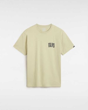 Beige Vans Varsity Men T Shirts | VN3275164