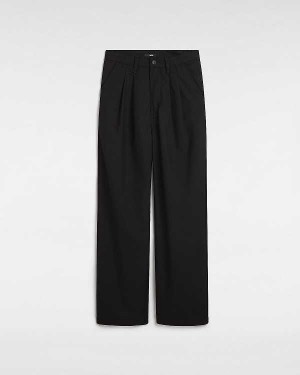 Black Vans Alder Relaxed Pleated Women Pants | VN5967213