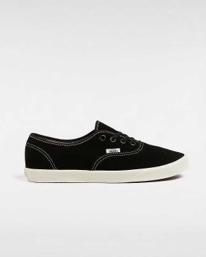 Black Vans Authentic Lowpro Suede Men Sneakers | VN4390871