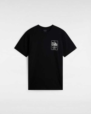 Black Vans Bucket List Men T Shirts | VN9034761