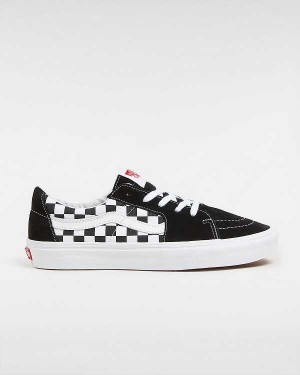 Black Vans Canvas/Suede SK8-Low Women Skate Shoes | VN2897354