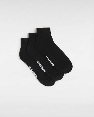 Black Vans Classic Ankle (3 Pair) Unisex Socks | VN2045961