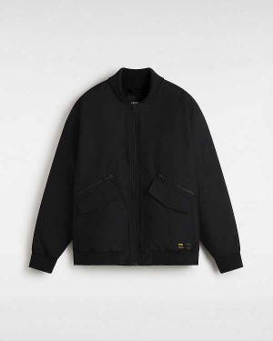 Black Vans Clifton Down Men Bomber Jackets | VN6812073