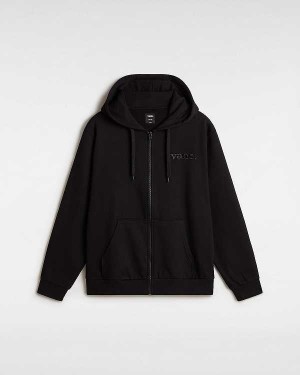 Black Vans Essential Relaxed Men Hoodie | VN1703469