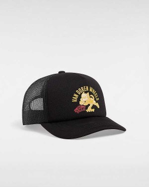 Black Vans GFX Curved Bill Unisex Hats | VN2863041