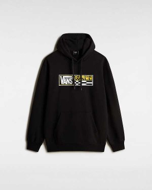 Black Vans Hi Stretch Men Hoodie | VN8521706