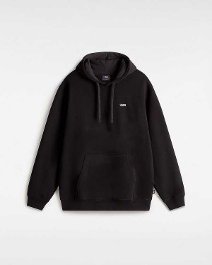 Black Vans Left Chest Embroidered Logo Men Hoodie | VN1306859