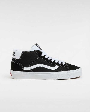 Black Vans Mid Skool 37 Men Sneakers | VN9518246