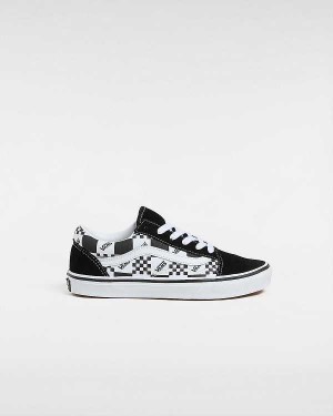 Black Vans Old Skool (8-14 Years) Kids' Sneakers | VN2107845