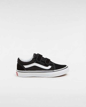 Black Vans Old Skool Hook And Loop (4-8 Years) Kids' Sneakers | VN7109253