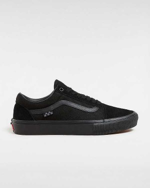 Black Vans Old Skool Men Skate Shoes | VN7523016