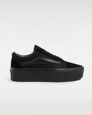 Black Vans Old Skool Women Platform Shoes | VN8576941