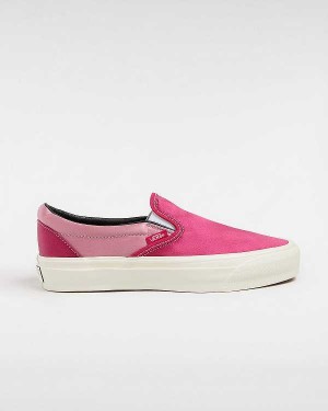 Black Vans Premium 98 Satin Women Slip On Shoes | VN0182734