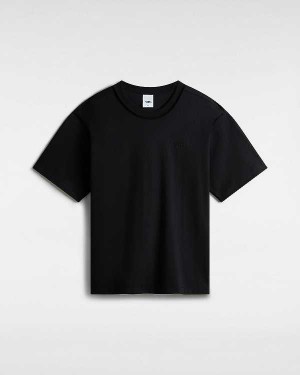 Black Vans Premium Logo Men T Shirts | VN4958107