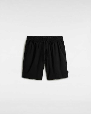 Black Vans Primary Solid Elastic Men Boardshorts | VN6035284