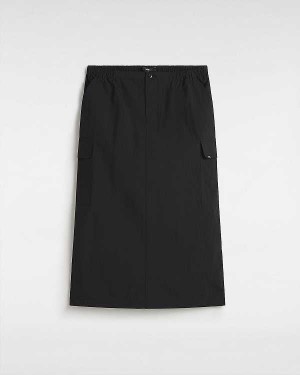 Black Vans Riley Parachute Cargo Women Skirt | VN3951864