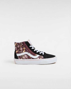 Black Vans SK8-Hi Reissue Side Zip (4-8 years) Kids' Sneakers | VN3091625