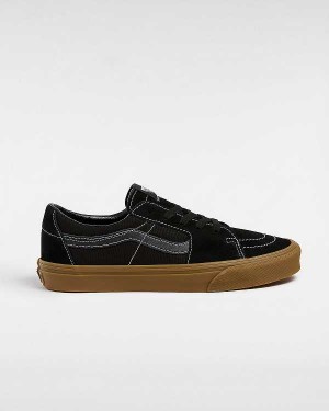 Black Vans Sk8-Low Men Sneakers | VN0652817