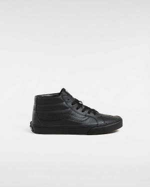 Black Vans Sk8-Mid Reissue (8-14 Years) Kids' Sneakers | VN4796125