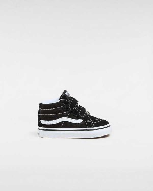 Black Vans Sk8-Mid Reissue Hook and Loop (1-4 Years) Kids' Sneakers | VN8431675