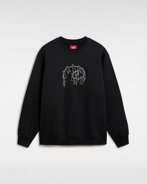 Black Vans Skate Hold Hands Men Sweatshirt | VN6790481