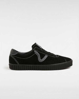 Black Vans Sport Low Creeper Suede Men Sneakers | VN2910375