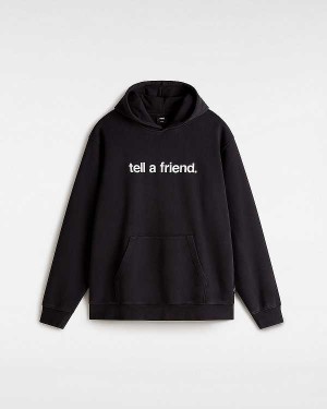 Black Vans Tell a Friend Crew Men Hoodie | VN1069243