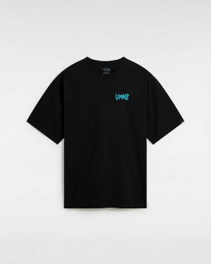 Black Vans V Hand Loose Men T Shirts | VN6943801