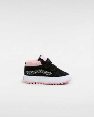 Black / Pink Vans MTE Sk8-Mid Reissue Hook and Loop (1-4 Years) Kids' Sneakers | VN8123065