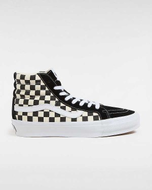 Black / White Vans Premium Sk8-Hi 38 Reissue Men Skate Shoes | VN3086547