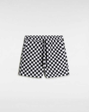 Black / White Vans Range Relaxed Elastic Men Shorts | VN1057263