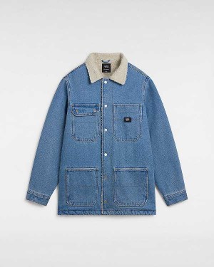 Blue Vans Drill Chore Denim Men Jacket | VN2610874