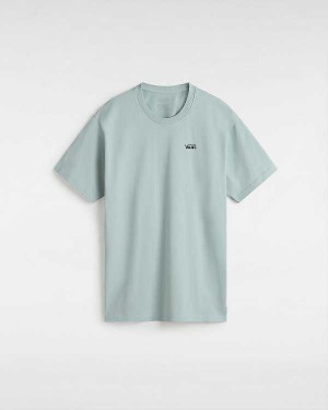 Blue Vans Left Chest Logo Women T Shirts | VN7583604