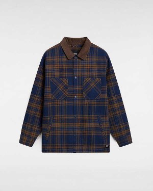 Blue Vans Nelson Heavyweight Shacket Men Shirts | VN1957084