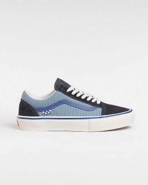 Blue Vans Old Skool Men Skate Shoes | VN4238160