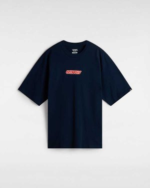 Blue Vans Retro Hook and Loop Men T Shirts | VN9514207