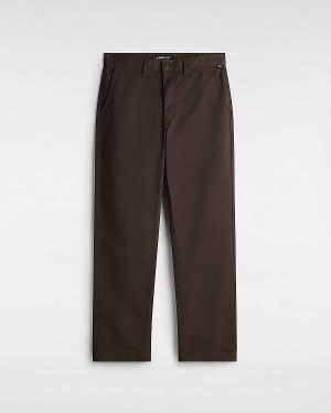 Brown Vans Authentic Chino Relaxed Men Pants | VN4350986