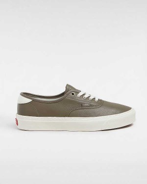 Brown Vans Authentic Lux Men Leather Shoes | VN1237460