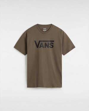 Brown Vans Classic Men T Shirts | VN7932156