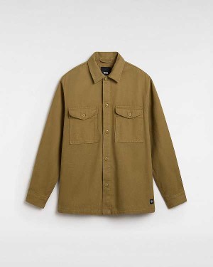 Brown Vans Coldgroove Shacket Men Shirts | VN3946158