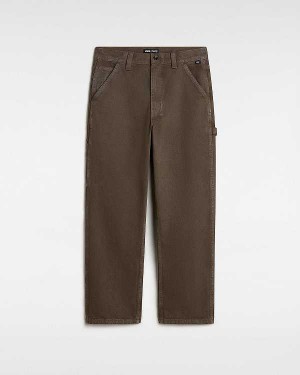 Brown Vans Drill Carpenter Men Pants | VN2874065