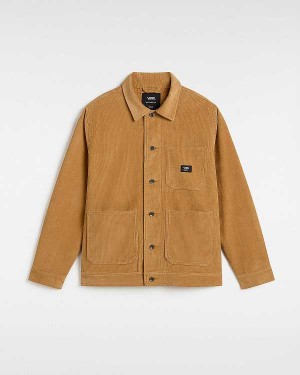 Brown Vans Drill Chore Corduroy Men Jacket | VN7863945